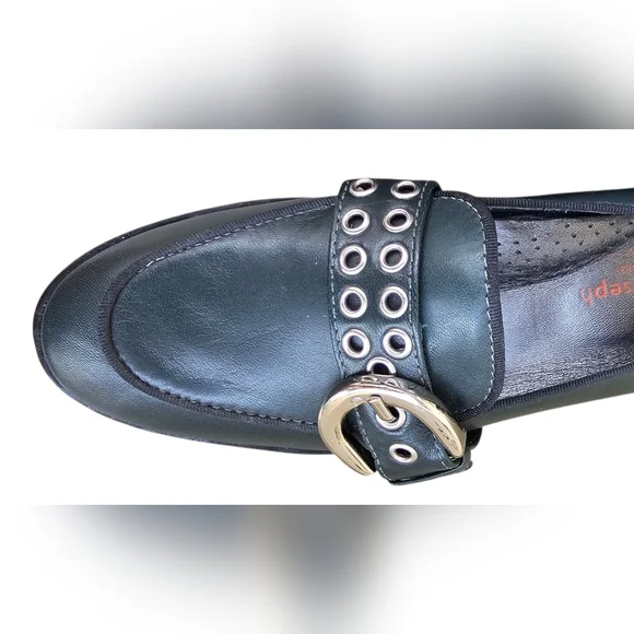 Marc Joseph - Summit St Dark Hunter Green Leather Loafers Grommet Strap & Buckle - Picture 10 of 12